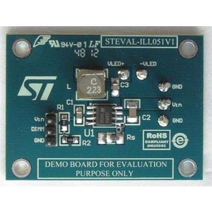 STEVAL-ILL051V1, Средства разработки схем светодиодного освещения  3 A HB LED driver Dimming Function