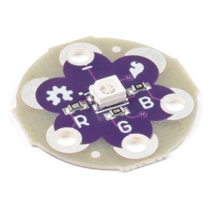 DEV-13735, Средства разработки схем светодиодного освещения  LilyPad RGB LED