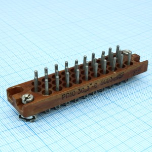 РП10-30 З-О вилка, Соединитель  низкочастотный, прямоугольный, внутреннего монтажа