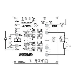 DC2142A, Средства разработки интегральных схем (ИС) управления питанием LTC3875EUJ/LTC3874IUFD Demo Board - 4.5V