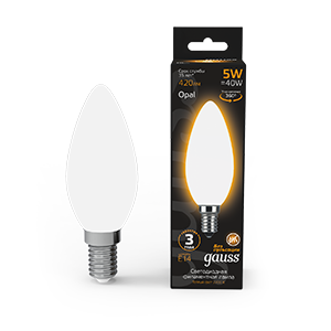 Лампа LED Filament Candle OPAL E14 5W 2700К 1/10/50 103201105
