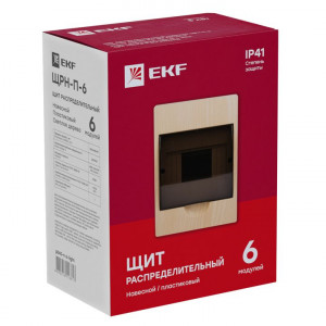 Щит ЩРН-П-6 IP41 светлое дерево PROxima pb40-n-6-light