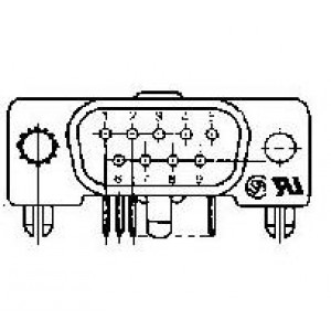 745001-3, Стандартные соединители D-Sub  HDJ-20 9P PLUG