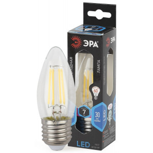 Лампочка светодиодная F-LED B35-7W-840-E27 Е27 / Е27 7Вт филамент свеча нейтральный белый свет Б0027951