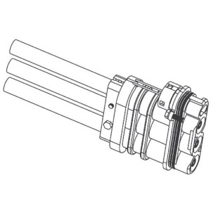 EP222511, Автомобильные разъемы 200A 2P 25mm Plug Electroless Nickel