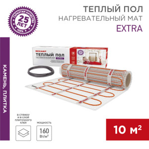 Теплый пол, нагревательный мат Extra 10 м, 0,5х20 м, 1600 Вт двухжильный 51-0520