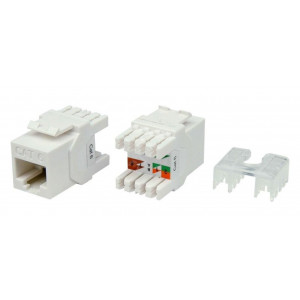 Вставка Keystone Jack RJ45 (8P8C) кат.6 180град. KJ8-8P8C-C6-180-WH бел. 426189