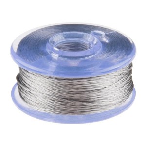 DEV-13814, Принадлежности SparkFun Conductive Thread Bobbin - 12m (Smooth, Stainless Steel)