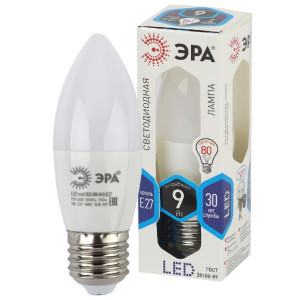 Лампочка светодиодная STD LED B35-9W-840-E27 E27 / Е27 9Вт свеча нейтральный белый свeт Б0027972