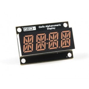 SPX-16425, Светодиодные дисплеи и аксессуары Qwiic Alphanumeric Display - Purple