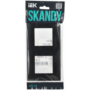 SKANDY Рамка 2-местная SK-F02Bl черный IEK SK-M22-K02