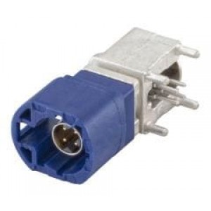 D4S20G-400A5-C, РЧ соединители / Коаксиальные соединители Right Angle Plug PCB w/Housing T&R Blue
