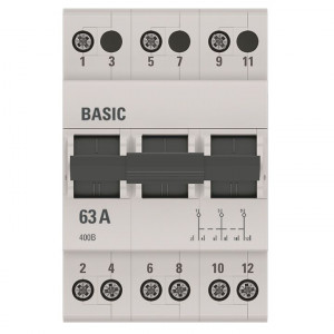 Трехпозиционный переключатель 3P 63А Basic