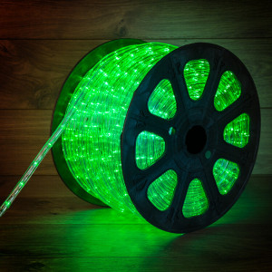 Дюралайт LED, постоянное свечение (2W) - зеленый, 30 LED/м, бухта 100м 121-124-6