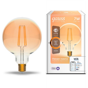 Лампа светодиодная филаментная Smart Home DIM E27 G95 Golden 7 Вт 1/40 1320112