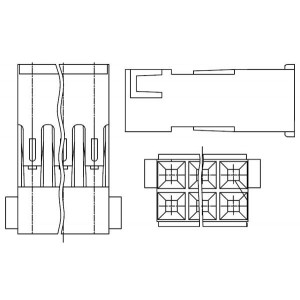 68105-003LF, Проводные клеммы и зажимы MINI LATCH HSG