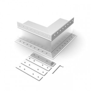 Угол SL-LINIA55-FANTOM-EDGE внешний 030137, Угол в сборе, для профиля SL-LINIA55-FANTOM-EDGE. Свечение наружу. В комплекте угол с экраном, соединители, винты, шестигранный ключ.