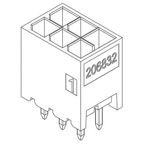 206832-1001, Проводные клеммы и зажимы Micro-Fit Plus Vert HDR ASSY 2X5 Tin Lu