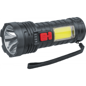 Фонарь 93 817 NPT-CP25-ACCU 1LED 3Вт+1COB 3Вт li-ion 1.2А.ч 5реж. пластик. 93817