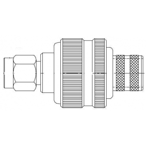 132369, РЧ соединители / Коаксиальные соединители RF Connector SMA Straight Crimp Plug RG-8 RG-213 RG-225 50 Ohm