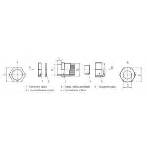 Ввод кабельный пластиковый M-L 50 (32-38 мм) 85481