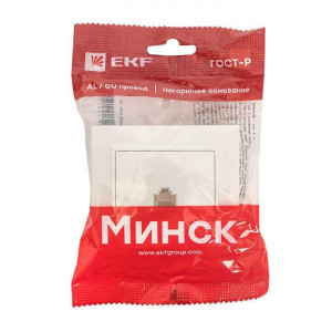 Розетка компьютерная 1-м СП Минск RJ45 бел. Basic ERK01-035-10