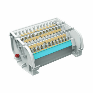 Блок распределительный на DIN рейку 4р 160А, 8х7мм 2х9мм 1х12мм BD160134