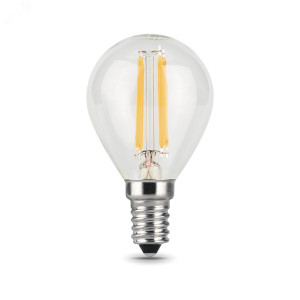 Лампа светодиодная филаментная Black Filament 9Вт P45 шар 4100К нейтр. бел. E14 710лм 105801209