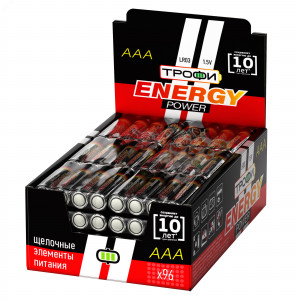 Батарейка Трофи LR03-4S promo-box ENERGY POWER Alkaline (96/384/36864) Б0017349