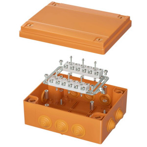 Коробка пластиковая FS с кабельными вводами и клеммниками, IP55, 240х190х90 мм, 12р, 450V, 32A, 10 мм2 FSK411210