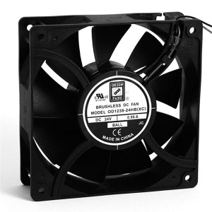 OD1238-12HBXC, Вентиляторы постоянного тока DC Fan, High Performance, 120x38mm, 12VDC, 200CFM, 61dBA, Ball Bearing, Wire Leads