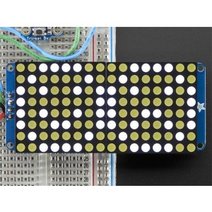 2038, Принадлежности Adafruit  16x8 1.2 LED Matrix + Backpack - Ultra Bright Round White LEDs