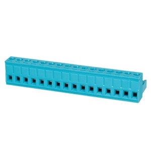 TBP01P1-508-16BE, Съемные клеммные колодки Terminal block, pluggable, 5.08 , plug, 16 pole, slotted screw, blue