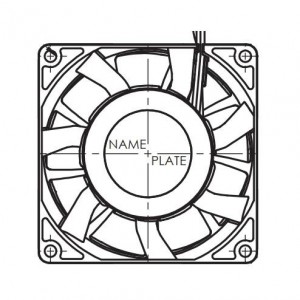 08038RA-24Q-GA-00, Вентиляторы постоянного тока DC Fan, 80x38mm, IP69K, 24VDC, 91.8CFM, Flange, Ball Bearing, 2-Wire