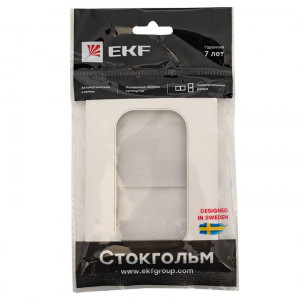 Рамка для розетки 2-м Стокгольм бел. PROxima EYM-G-304-10