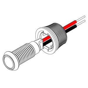 PM3-KNRDW12.0, Светодиодные панельные индикаторы Red 5.8mm Quick Mnt Panel Ind