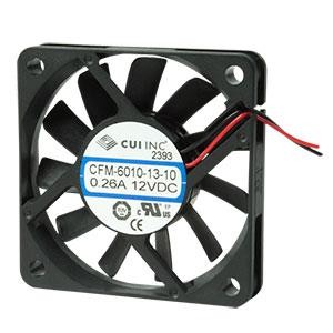 CFM-6010-13-20, Вентиляторы постоянного тока DCFan 24.18CFM 3.12W 12V 60x60x10.6 AR/TS