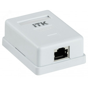 Розетка информационная настенная RJ45 кат. 5E FTP 1-порт CS2-1C5EF-12