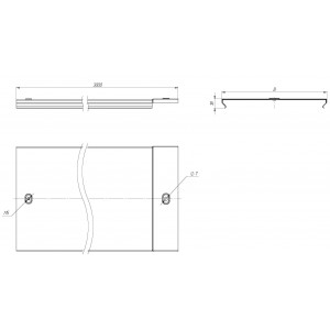 Крышка для лотка осн.200 L3000 сталь 0.6мм оцинк. k20010