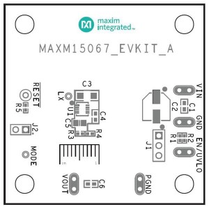 MAXM15067EVKIT#, Средства разработки интегральных схем (ИС) управления питанием Evkit for MAXM15067, 4.5V to 60V Input, 300mA Output, Integrated Inductor, Compact Step-Down Power Module