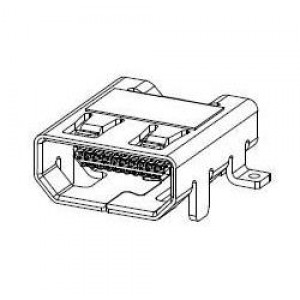 46765-2301, Соединители HDMI, Displayport и DVI  MICROHDMI HYB REC .38AULF 19CKT .4mm