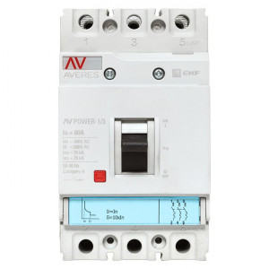 Выключатель автоматический 3п 80А 35кА AV POWER-1/3 TR AVERES mccb-13-80-TR-av