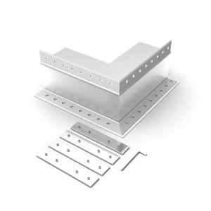 Угол SL-LINIA55-FANTOM-EDGE внешний 030137, Угол в сборе, для профиля SL-LINIA55-FANTOM-EDGE. Свечение наружу. В комплекте угол с экраном, соединители, винты, шестигранный ключ.