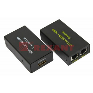 HDMI удлинитель по витой паре RJ-45(8P-8C) до 20м (1080p) 17-6906