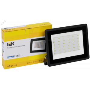 Прожектор светодиодный СДО 06-50 6500К IP65 черн. IEK LPDO601-50-65-K02