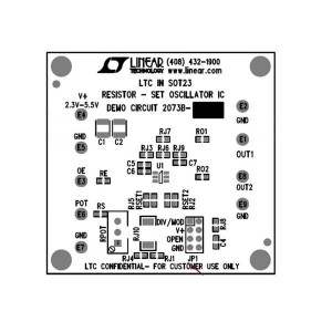 DC2073B-B, Инструменты для разработки часов и таймеров LTC1799 Silicon Oscillator Demo Board