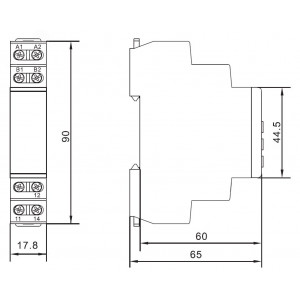 Реле контроля тока, 1.6-16А, конфигурация контакта 1CO, 24-240 AC/DC DRC-C16-1-240