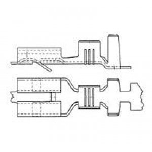 281197-2 (Cut Strip), Клеммы .187 FF RECPT Cut Strip of 100