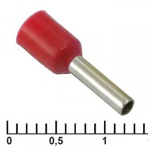 DN01508 RED (1.7X8MM), Наконечник на кабель DN01508, красный, 1.7x8 мм