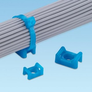 TM2S8-C76, Cable Ties Tie Mnt #8 (M4) Scrw Tefzel Aqua B